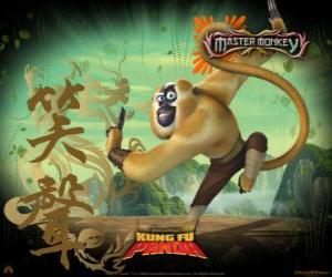 Puzzle Master Monkey, ένας από τους Furious Five εκπαιδευτεί από Master Shifu στην Κοιλάδα της Ειρήνης